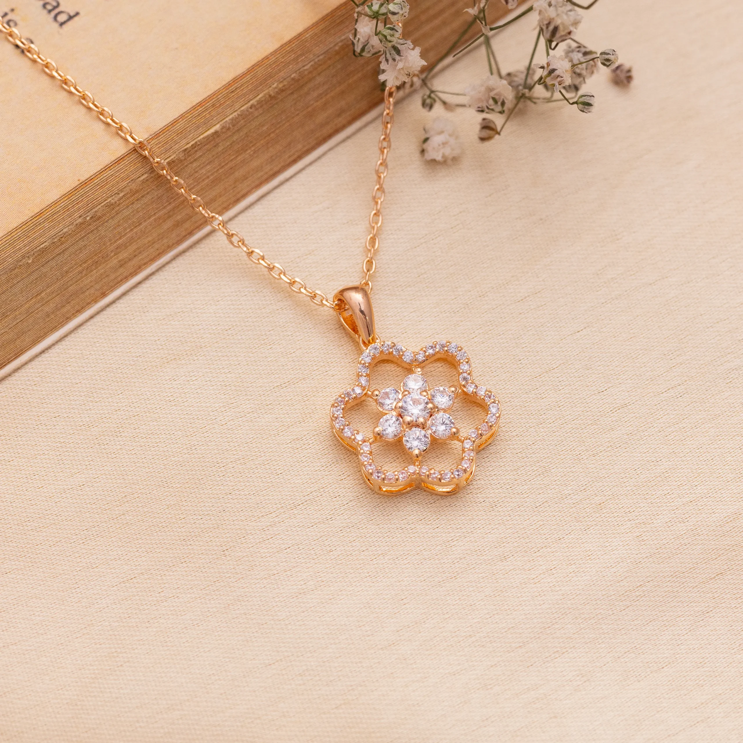 Blossom Grace Rose Gold Pendan