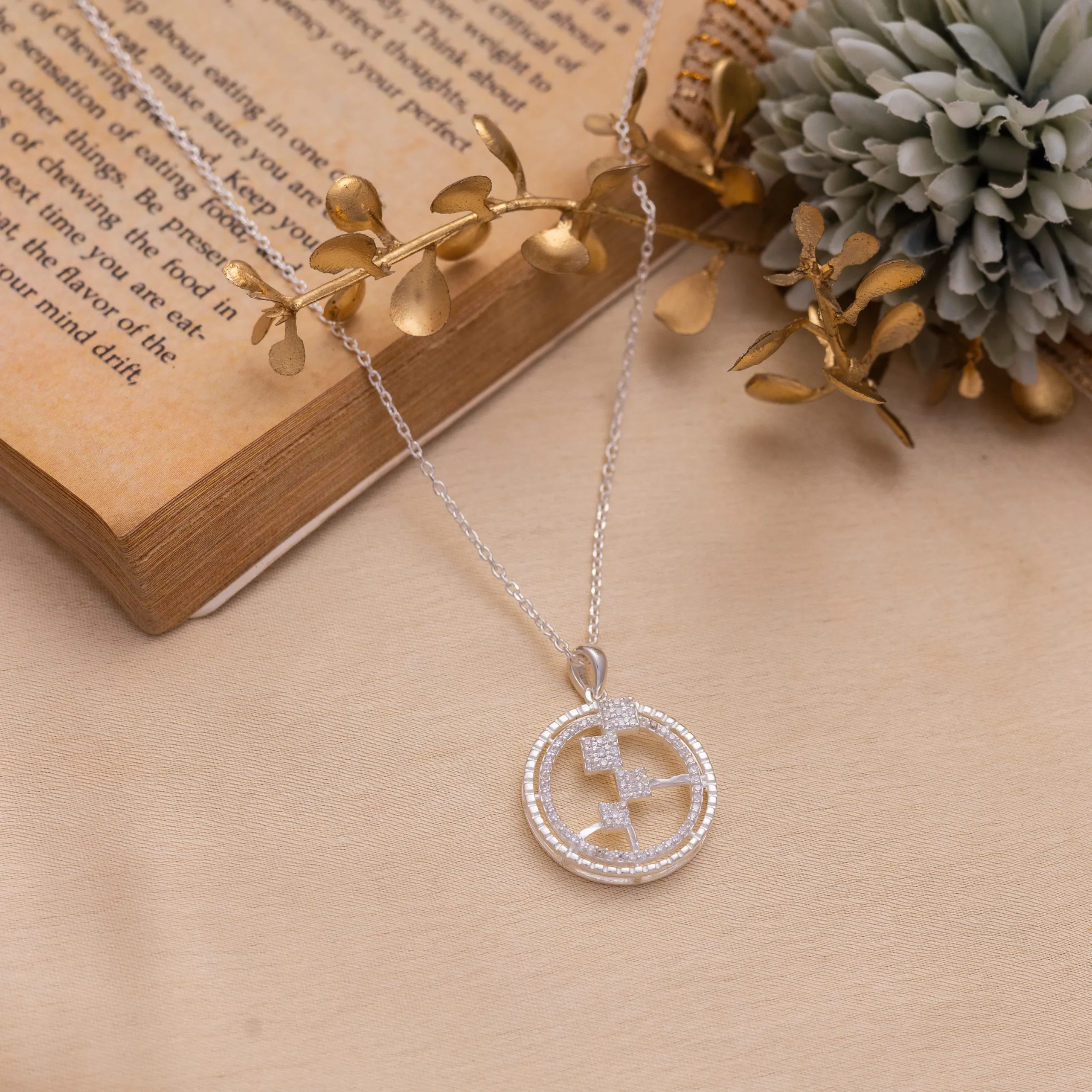 Celestial Orbit Silver Pendant