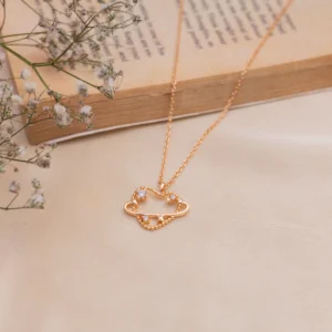 Celestial Heart Rose Gold Necklace