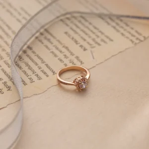 the Blush Bow Charm Ring