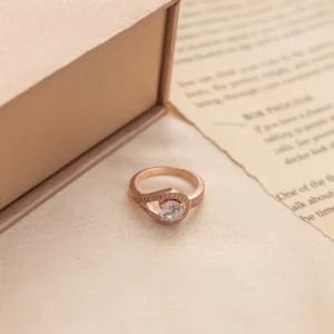 Aurora Halo Teardrop Ring
