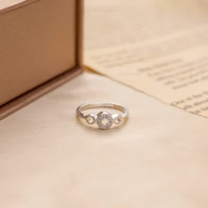 Celeste Trinity Halo Ring