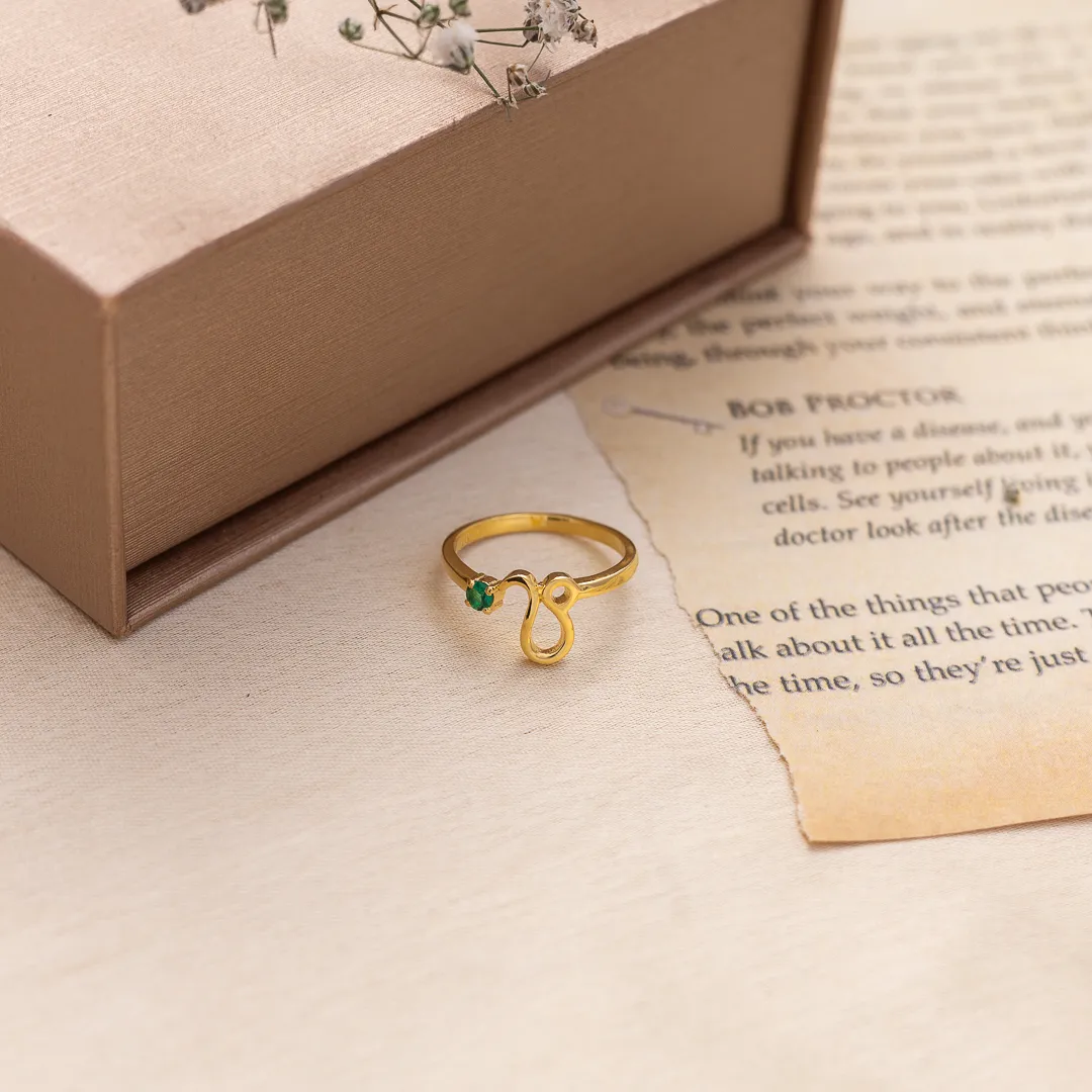 Leo Spirit Solitaire Ring