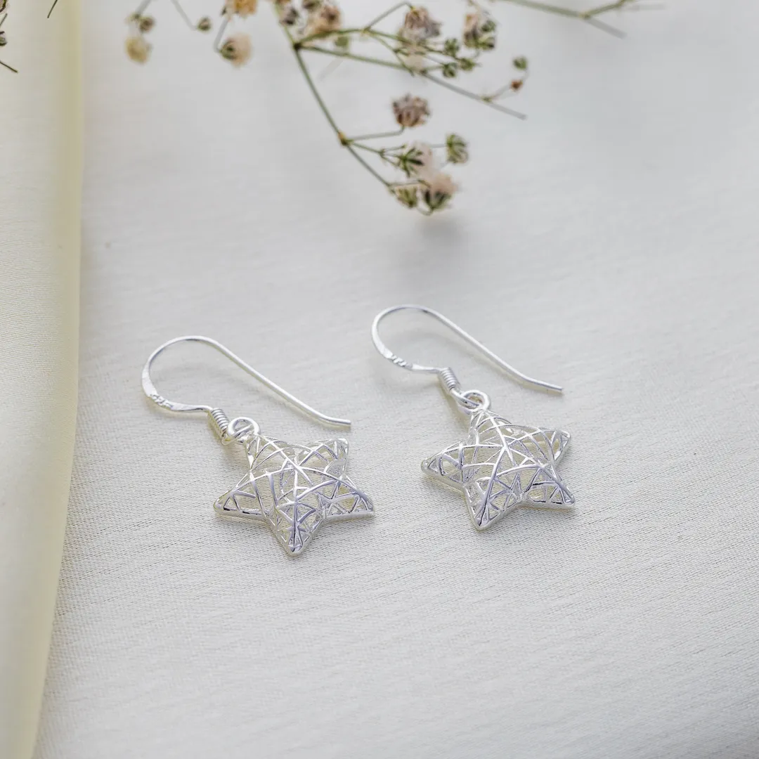Celestial Star Web Earrings