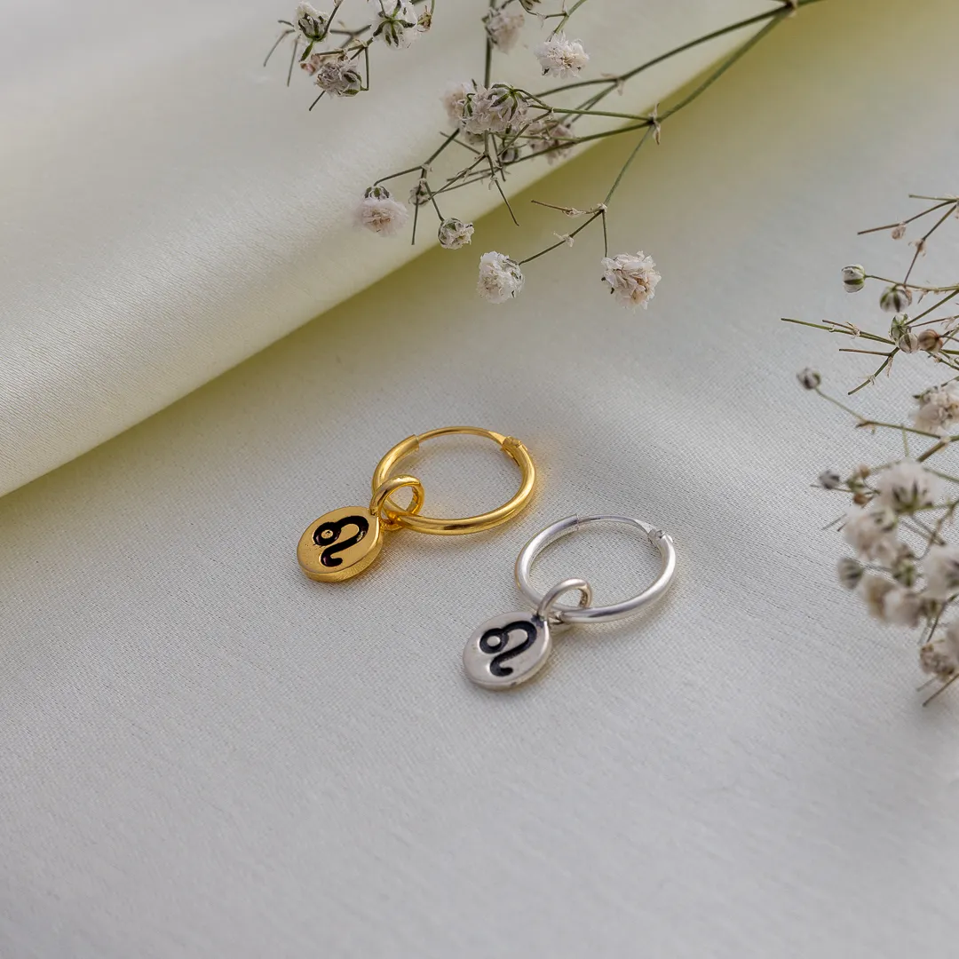 Leo Zodiac Aura Hoops