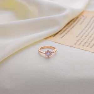 Starlight Bloom Solitaire Ring