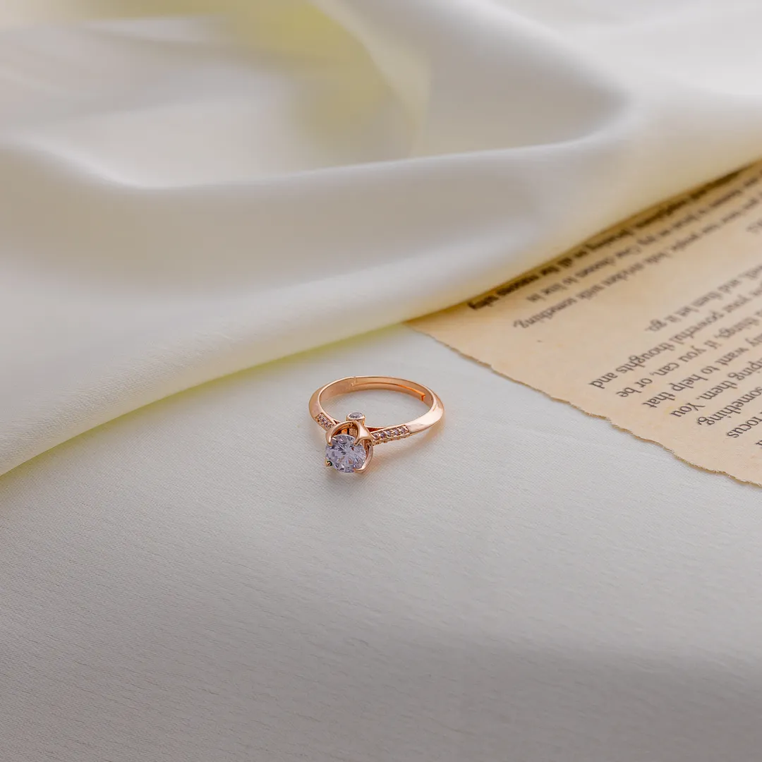 Crown Radiance Solitaire Ring