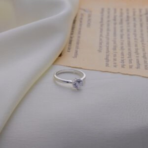 Pure Halo Solitaire Ring