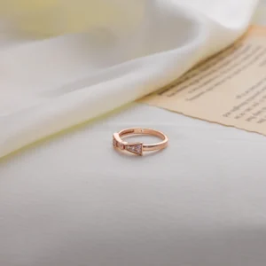 Blush Bow Charm Ring