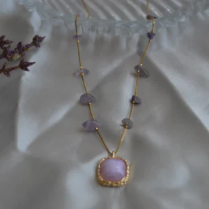 Blush Stone Charm Necklace