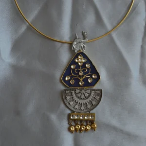 Enamel Noir Dual-Tone Necklace