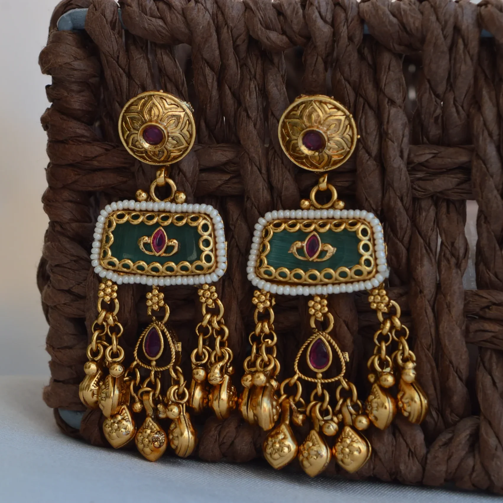 Rajputana Heritage Jhumka Drops