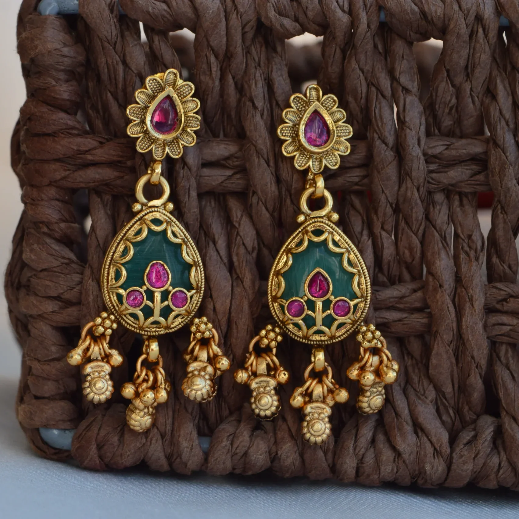 Royal Teardrop Meenakari