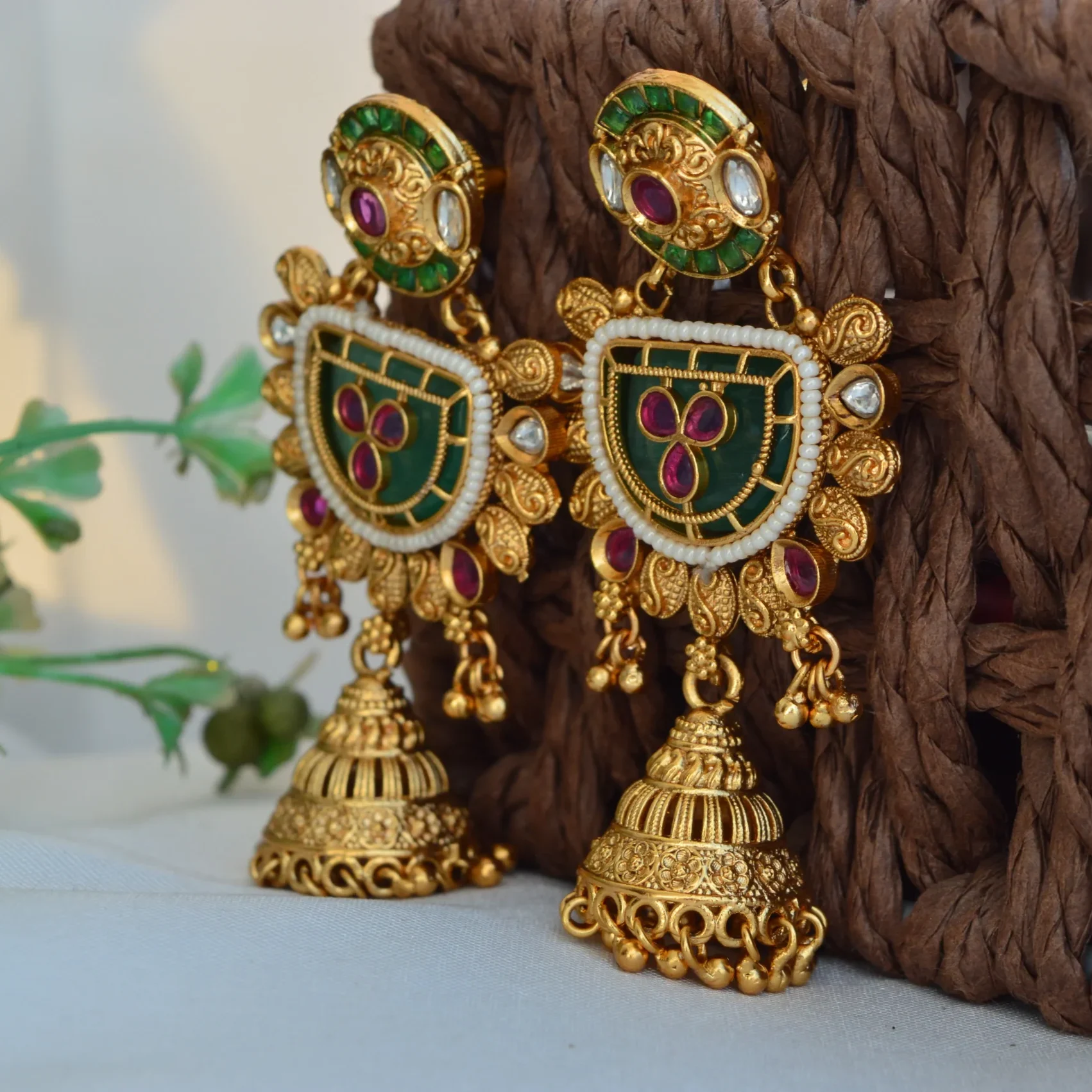 Majestic Lotus Doli Jhumkas