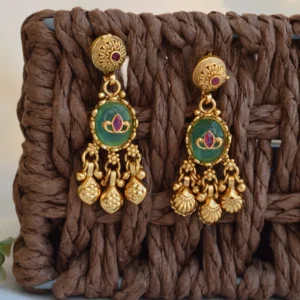 Lotus Royale Meenakari Jhumkis