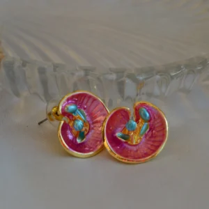 Gulabi Enamel Blossom Studs