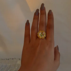 Blossom Aura Enamel Ring