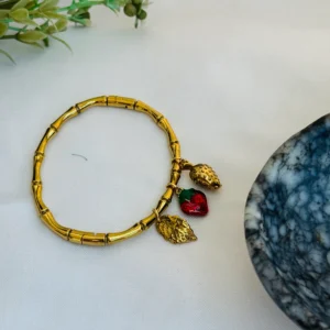 Swarna Leaf & Berry Charm Bracelet