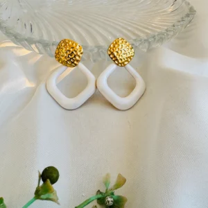 Ivory Geo Glam Earrings