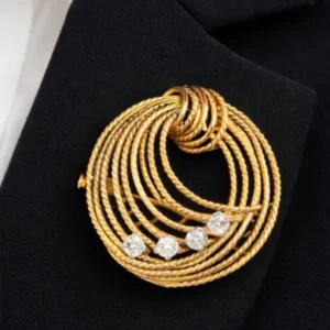 Aurora Knot Diamond Brooch