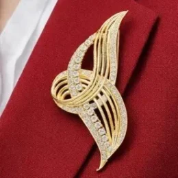 Celeste Wave Crystal Brooch