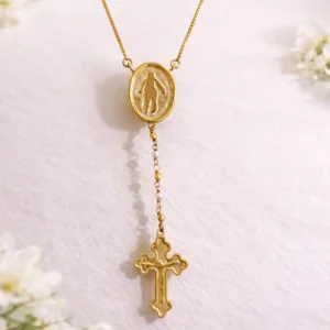 Miraculous Cross Drop Necklace