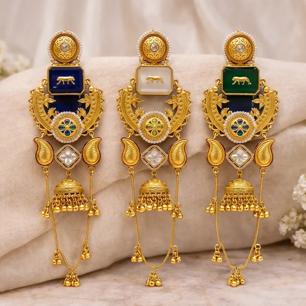 Zeenat Kashmiri Jhumka Earrings