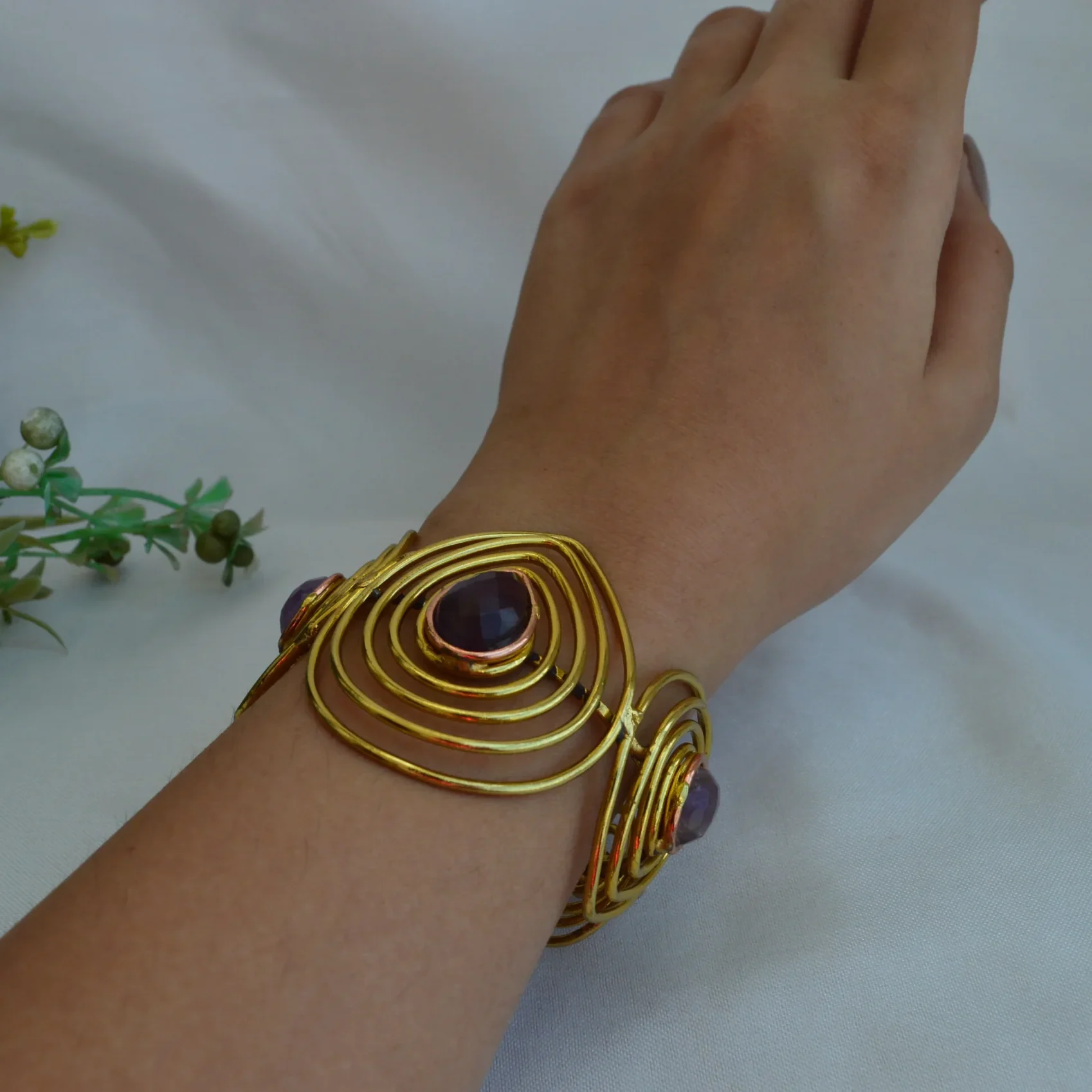 Regal Orbit Gem Cuff