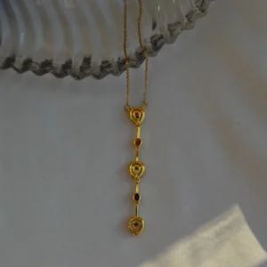 Golden Aura Drop Necklace
