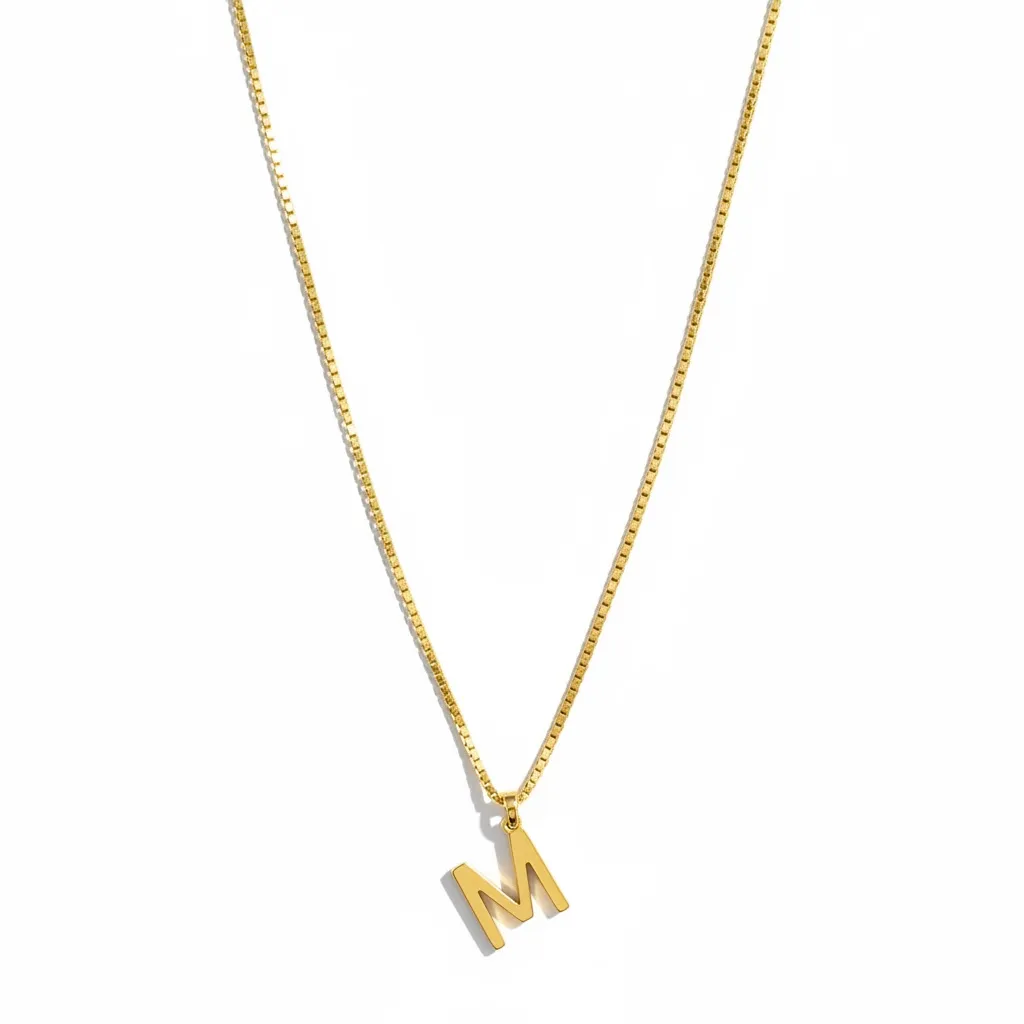 Golden Initial pendant Necklace