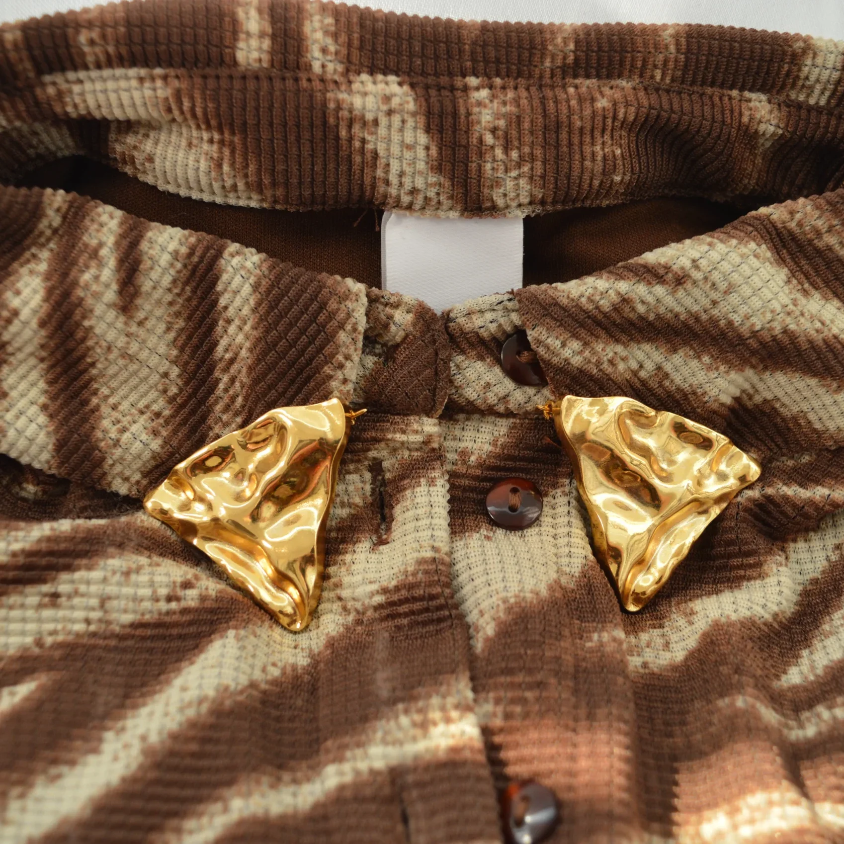 Golden Bow Collar Brooch