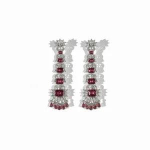 Crimson Royale Dangling Earrings