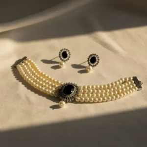 Midnight Pearl Elegance Necklace Set