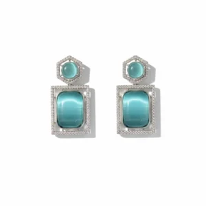 Ocean Frame Turquoise Drop Earrings