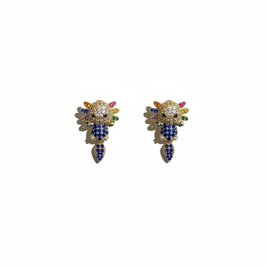 Royal Bee Multi-Stone Stud Earrings