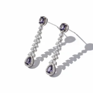 Lavender Cascade Drop Earrings