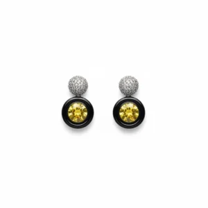 Golden Eclipse Statement Drop Earrings